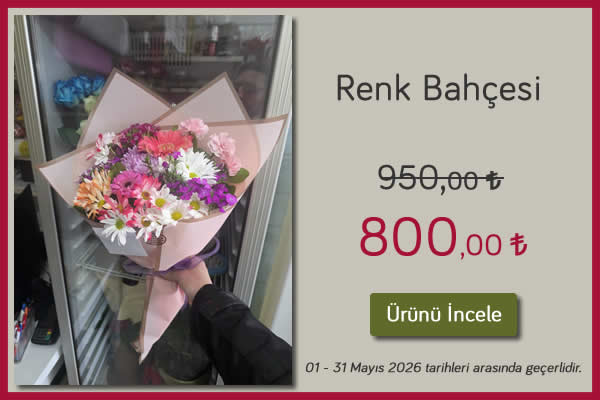 Renk Bahçesi 01 - 31 Mayıs 2026 tarihleri arası geçerli, tavşanlı çiçekçi