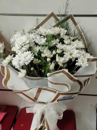 Beyaz Krizantem Buketi, Tavşanlı çiçekçi