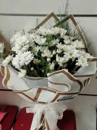 Beyaz Krizantem Buketi, Tavşanlı çiçekçi