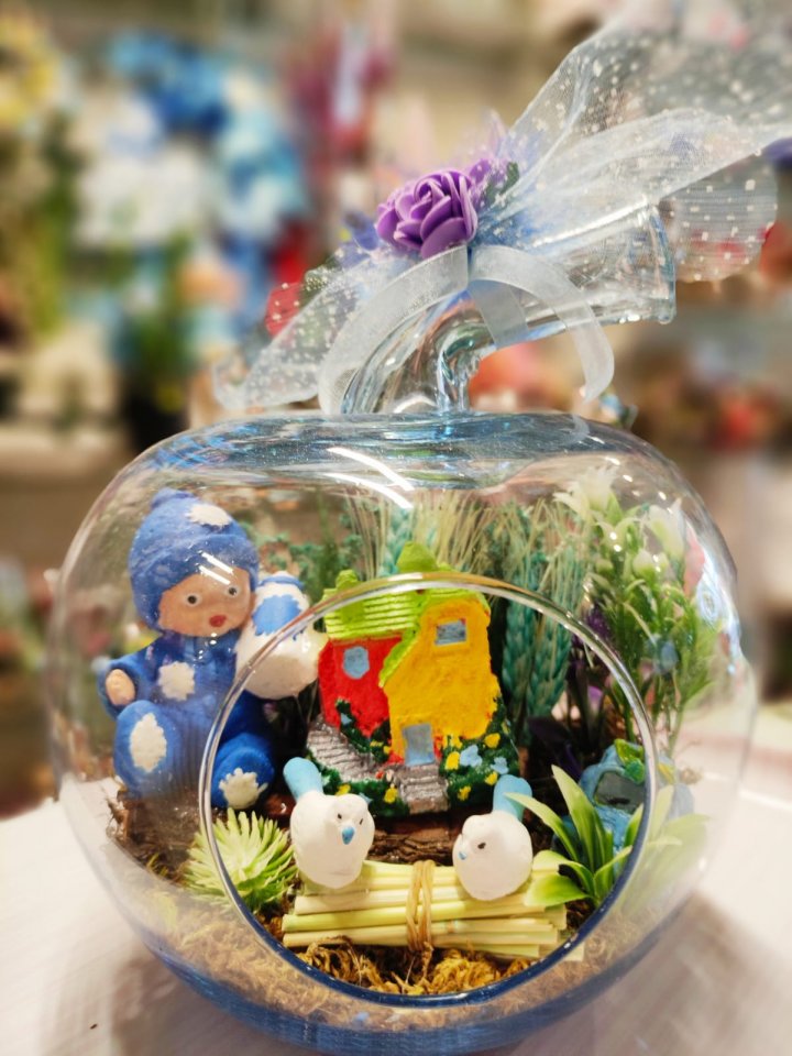 Büyük Elma Teraryum Erkek Bebek - Tavşanlı Çiçekçi