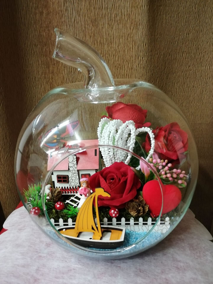 Orta Boy Elma Teraryum 3 - Tavşanlı çiçek siparişi