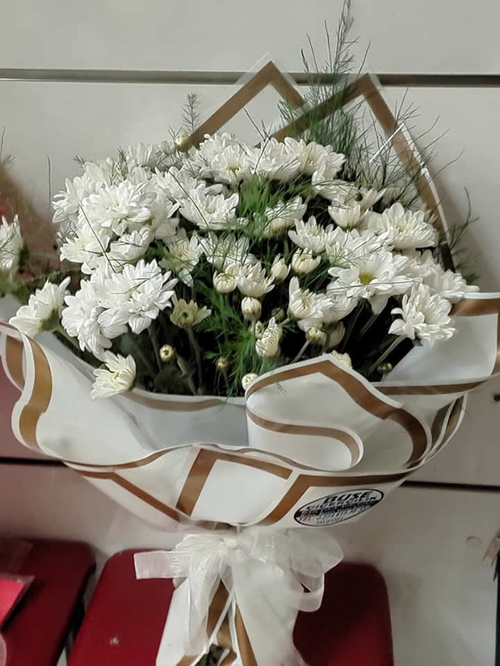 Beyaz Krizantem Buketi, Tavşanlı çiçekçi