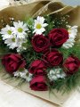 Çiçekçi - Papatyalar ve 7 Kırmızı Gül